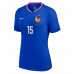 Camiseta Francia Marcus Thuram #15 Primera Equipación Replica Eurocopa 2024 para mujer mangas cortas